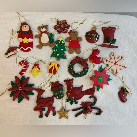 Christmas Ornament set, polymer clay - Picture 1 of 12
